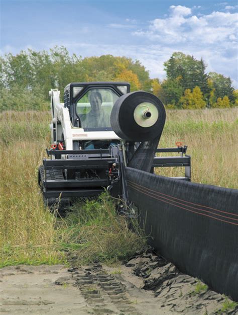 skid steer silt fence attachment|silt fence installer for sale.